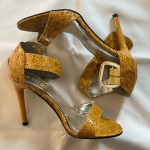 NEW Yellow Heeled Sandal